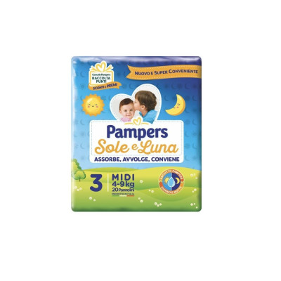 PAMPERS SOLE E LUNA TG3 4/9KG 20PZ