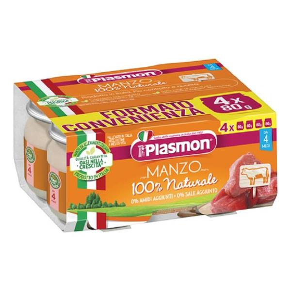 PLASMON OMOGENEIZZATO MANZO 4X80GR