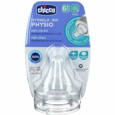 CHICCO TETTARELLA PERFECT5 6M  2 PEZZI  PAPPA
