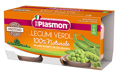 PLASMON OMOGENEIZZATO LEGUMI VERDI 2X80G