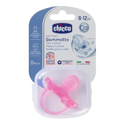 CHICCO GOMMOTTO SILICONE FUCSIA 6-12M