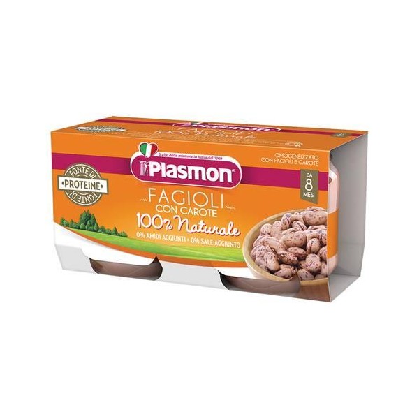 PLASMON OMOGENEIZZATO FAGIOLI 2X80G