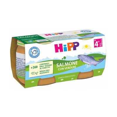 HIPP OMOGENEIZZATO SALMONE 2X80GR