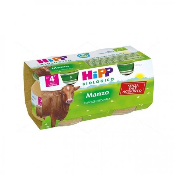 HiPP Biologico Manzo Omogeneizzato con Carne 2 x 80 g
