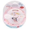 DISNEY 2PZ PIATTO + CUCCHIAIO MINNIE