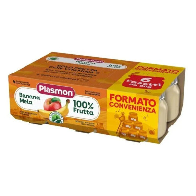 PLASMON OMOG BANANA MELA 6X80G