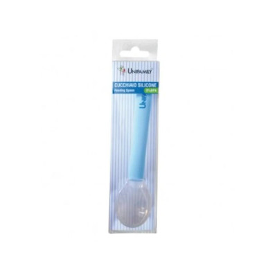 UNIFAMILY CUCCHIAIO SILICONE AZZURRO