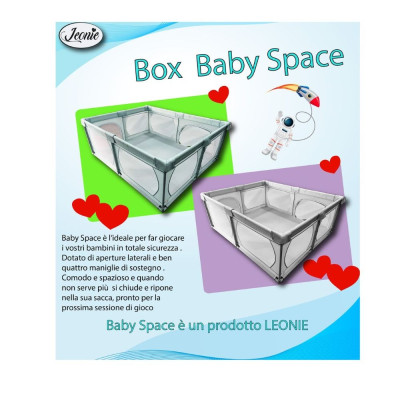 LEONIE BOX RECINTO BABY SPACE VERD CON  MATERESSINO 180X15CM