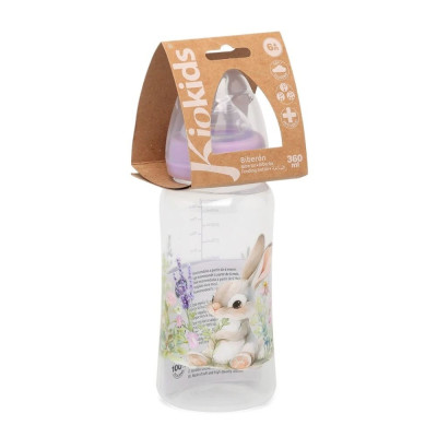KIOKIDS BIBERON ANTICOLICA  360ML CONIGLIO LAVANDA 