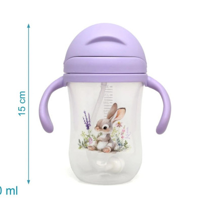 KIOKIDS TAZZA APPRENDIMENTO 300ML CON MANICI LAVANDA