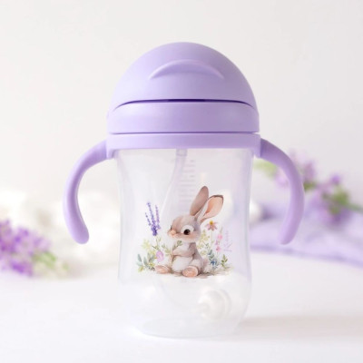 KIOKIDS TAZZA APPRENDIMENTO 300ML CON MANICI LAVANDA