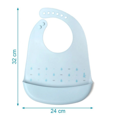 KIOKIDS BAVAGLINO IN SILICONE BLU