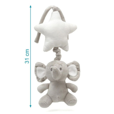 KIOKIDS PELUCHE MASSAGGIAGENGIVE MUSICALE ELEFANTE GREI