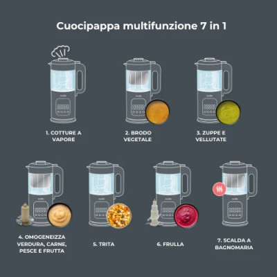 NUVITA CUOCIPAPPA MULTIFUNZIONE 7 IN 1 MAGIC