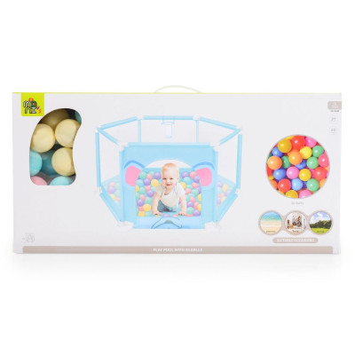 MONI RECINTO  DI SICUREZZA BAMBINI 146 CM + 50 PALLINE AZZUR