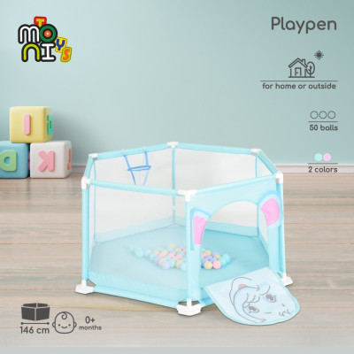MONI RECINTO  DI SICUREZZA BAMBINI 146 CM + 50 PALLINE AZZUR