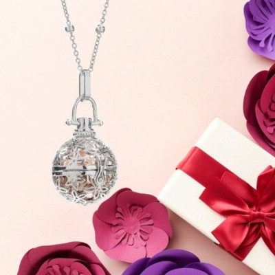 COLLANA CHIAMA ANGELI COL ARGENTO  ELEGANTE GIOIELLO PORTAFO
