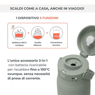 BOLLITORE E SCALDALATTE PORTATILE HOT' N GO