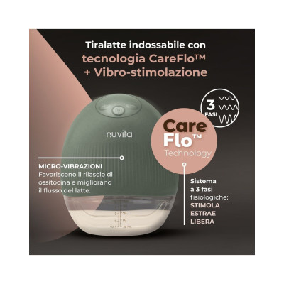 TIRALATTE ELETTRICO NUVITA  FLOW CON ASPIRAZIONE REGOLABILE 