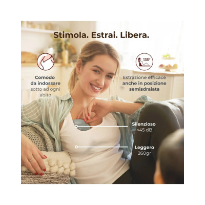 TIRALATTE ELETTRICO NUVITA  FLOW CON ASPIRAZIONE REGOLABILE 