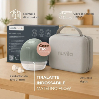 TIRALATTE ELETTRICO NUVITA  FLOW CON ASPIRAZIONE REGOLABILE 