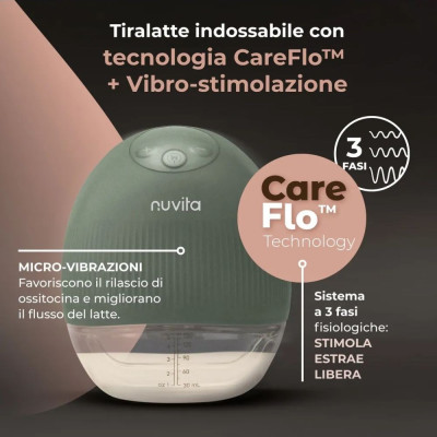 TIRALATTE ELETTRICO NUVITA  FLOW CON ASPIRAZIONE REGOLABILE 