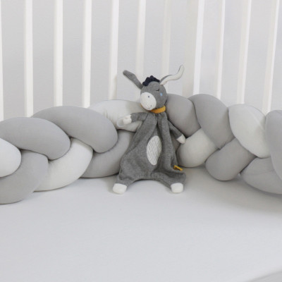 BIBO TRECCIA PARACOLPI RIDUT GRIGIO CHIARO E BIANCO
