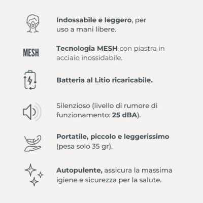 AEROSOL NUVITA MESH INDOSSABILE PORTATILE