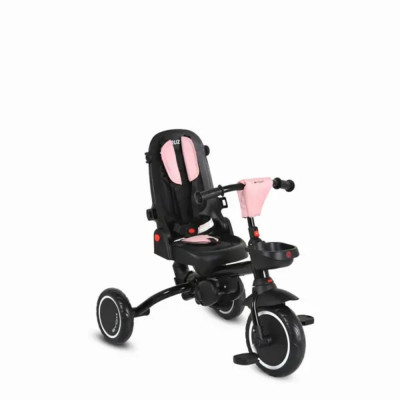 TRICICLO PER BAMBINI ROSA SEDUTA GIREVOLE 360°