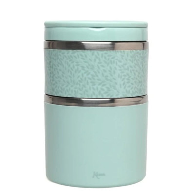 THERMOS DOPPIO PER ALIMENTI IN ACCIAIO 930 ML VERDE