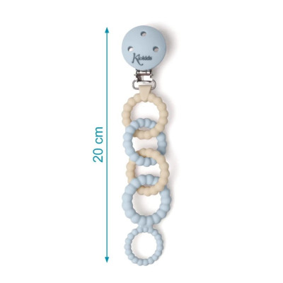 CLIP PORTACIUCCIO KIOKIDS IN SILICONE COLORE BLU