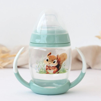 KIOKIDS TAZZA APPRENDIMENTO NEONATO 6M+ CON MANICO SALVIA