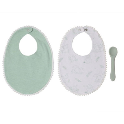 SET DI 2 BAVAGLINI E CUCCHIAIO VERDE
