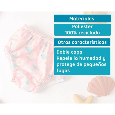 COSTUME PER LO SPANNOLINAMENTO COL ROSA UPF50+ 10-11