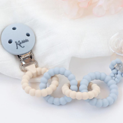 CLIP PORTACIUCCIO KIOKIDS IN SILICONE COLORE BLU