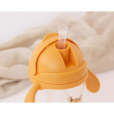 TAZZA DI APPRENDIMENTO ANTI-GOCCIA CON MANICI 300ML SENAPE 