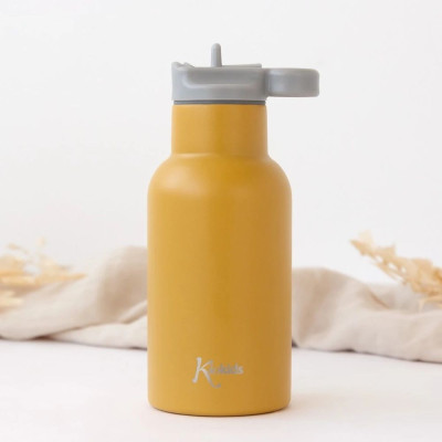 BOTTIGLIA KIOKIDS COLORE SENAPE IN ACCIAIO INOX 350ML