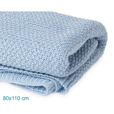 COPERTA DI BAMBÙ 80x110 BLU KIO-KIDS