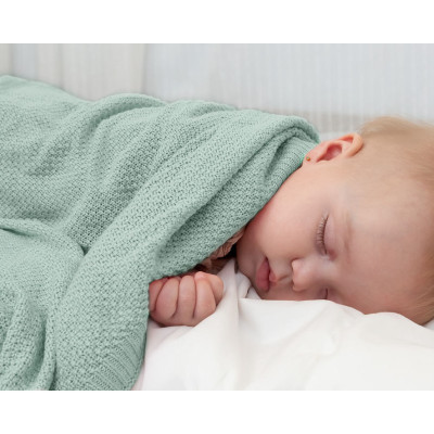 COPERTINA NEONATO IN BAMBÙ VERDE X CULLA  80X110CM KI0-KIDS