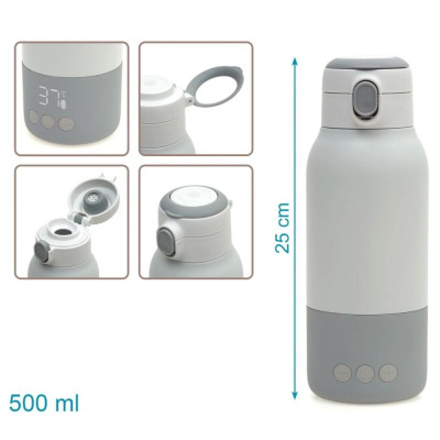 SCALDABIBERON E BOLLITORE DIGITALE PORTATILE 500ML KIOKIDS