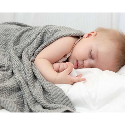 COPERTINA NEONATO IN BAMBÙ GRIGIA X CULLA 80X110CM KI0-KIDS