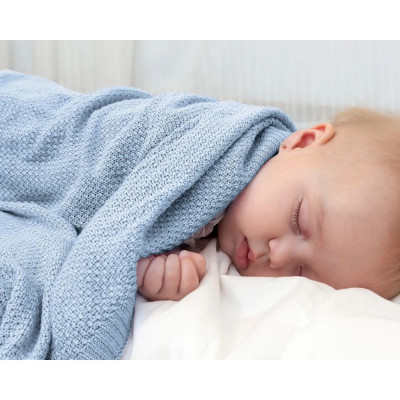 COPERTA DI BAMBÙ 80x110 BLU KIO-KIDS