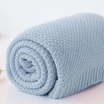 COPERTA DI BAMBÙ 80x110 BLU KIO-KIDS