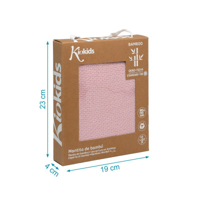 COPERTINA NEONATO IN BAMBÙ ROSA PER CULLA 80X110CM KI0-KIDS