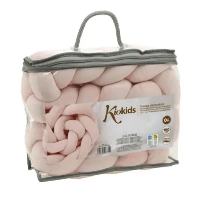 KIOKIDS TRECCIA PARACOLPI DECORATIVA PER CULLA ROSA 150X14