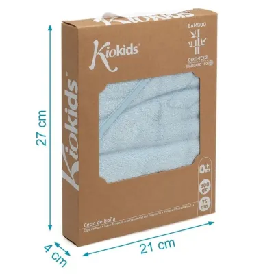 KIOKIDS ASCIUGAMANO BAGNO BAMBU'PER IL TUO BEBE COLORE BLU