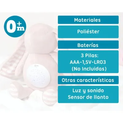 KIOKIDS PELUCHE PROIETTORE MUSICALE ROSA 31X22 CM