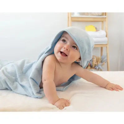 KIOKIDS ASCIUGAMANO BAGNO BAMBU'PER IL TUO BEBE COLORE BLU