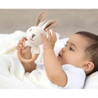 KIOKIDS MASSAGGIAGENGIVE E SONAGLIO CONIGLIETTO COTTON FRIEN